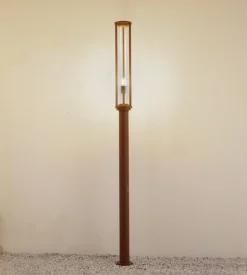udendørslampe Alivaro, rustfarvet, 220 cm, E27, IP65^Lucande Clearance