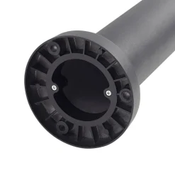 Lucande udendørslampe Elario, 222 cm, sort, aluminium