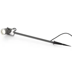 Lucande udendørsspot Galina, jordspyd, stik, grå, 40 cm