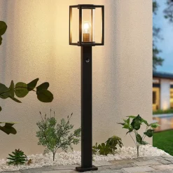 Lucande Gadebelysning Med Sensor|Terrassebelysning>vejlampe Ferda, 100 cm, sensor, antracit, IP44
