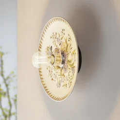 Lucande Væglamper|Væglamper>væglampe Faelira, pink/hvid, keramik