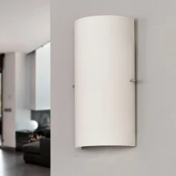 Lucande væglampe Sidra, højde 28 cm, glas, halvcirkelformet