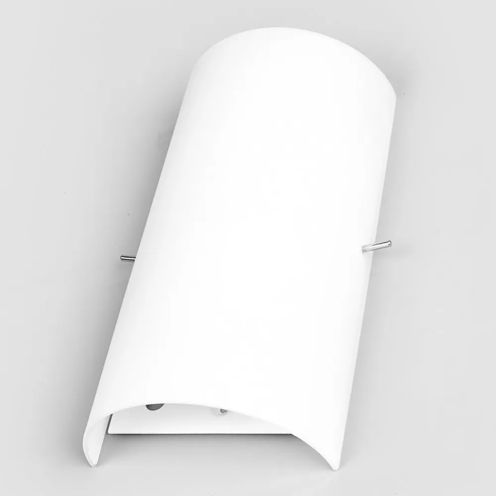 Lucande væglampe Sidra, højde 28 cm, glas, halvcirkelformet