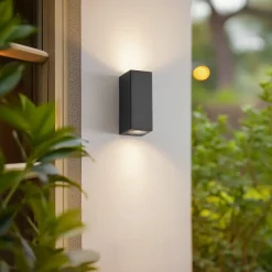 væglampe Xava, op/ned, antracit, 2 lyskilder, GU10^Lucande New