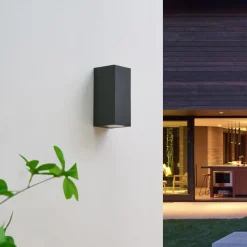 Lucande Terrassebelysning|Væglamper>vægspot Lavina, 17 cm, antracit, GU10, 2 lyskilder.