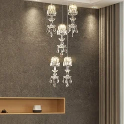 Yasanie LED-pendellampe, 5 lyskilder, rund^Lucande Hot