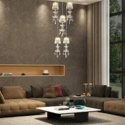 Yasanie LED-pendellampe, 5 lyskilder, rund^Lucande Hot