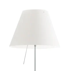 Luceplan Costanza gulvlampe D13t, aluminium/hvid