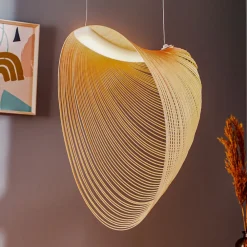 Illan LED-hængelampe i træ, dæmpbar Ø 60 cm^Luceplan Sale