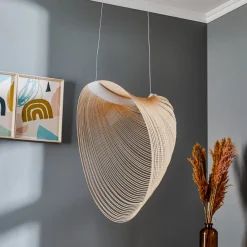 Illan LED-hængelampe i træ, dæmpbar Ø 60 cm^Luceplan Sale