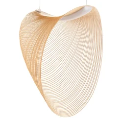 Illan LED-hængelampe i træ, dæmpbar Ø 60 cm^Luceplan Sale