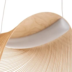 Illan LED-hængelampe i træ, dæmpbar Ø 60 cm^Luceplan Sale