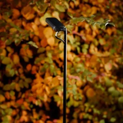 LED-vejlampe Flia, 180 cm høj, sort, plast^Luceplan