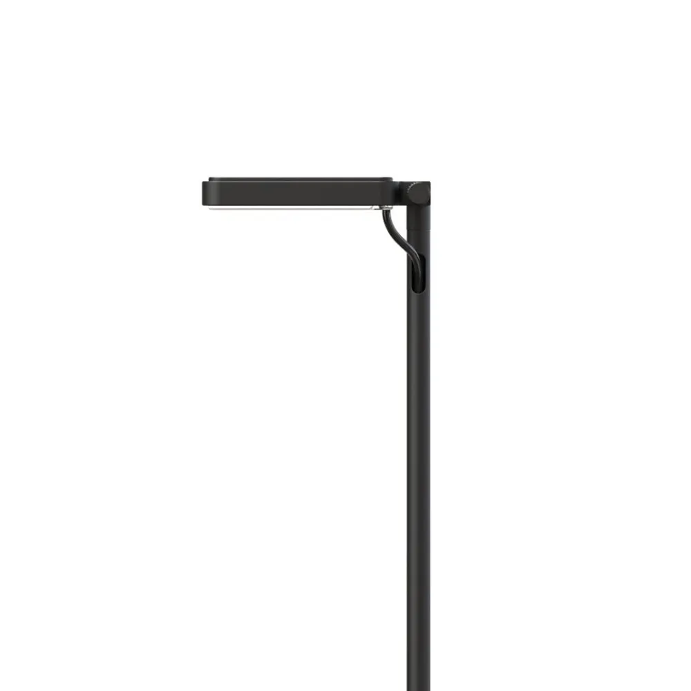 LED-vejlampe Flia, 180 cm høj, sort, plast^Luceplan