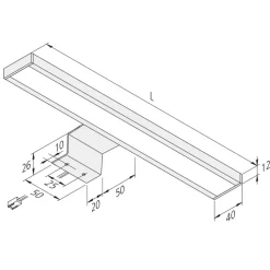 Lugano LED-skabsbelsyning 3.000 K, 90 cm^Hera Best