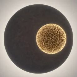 Luina LED-væglampe, Ø 80 cm, indvendig gylden^Holländer Discount