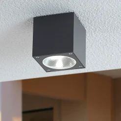 Lucande Lukas - terningeformet LED-udendørsloftslampe