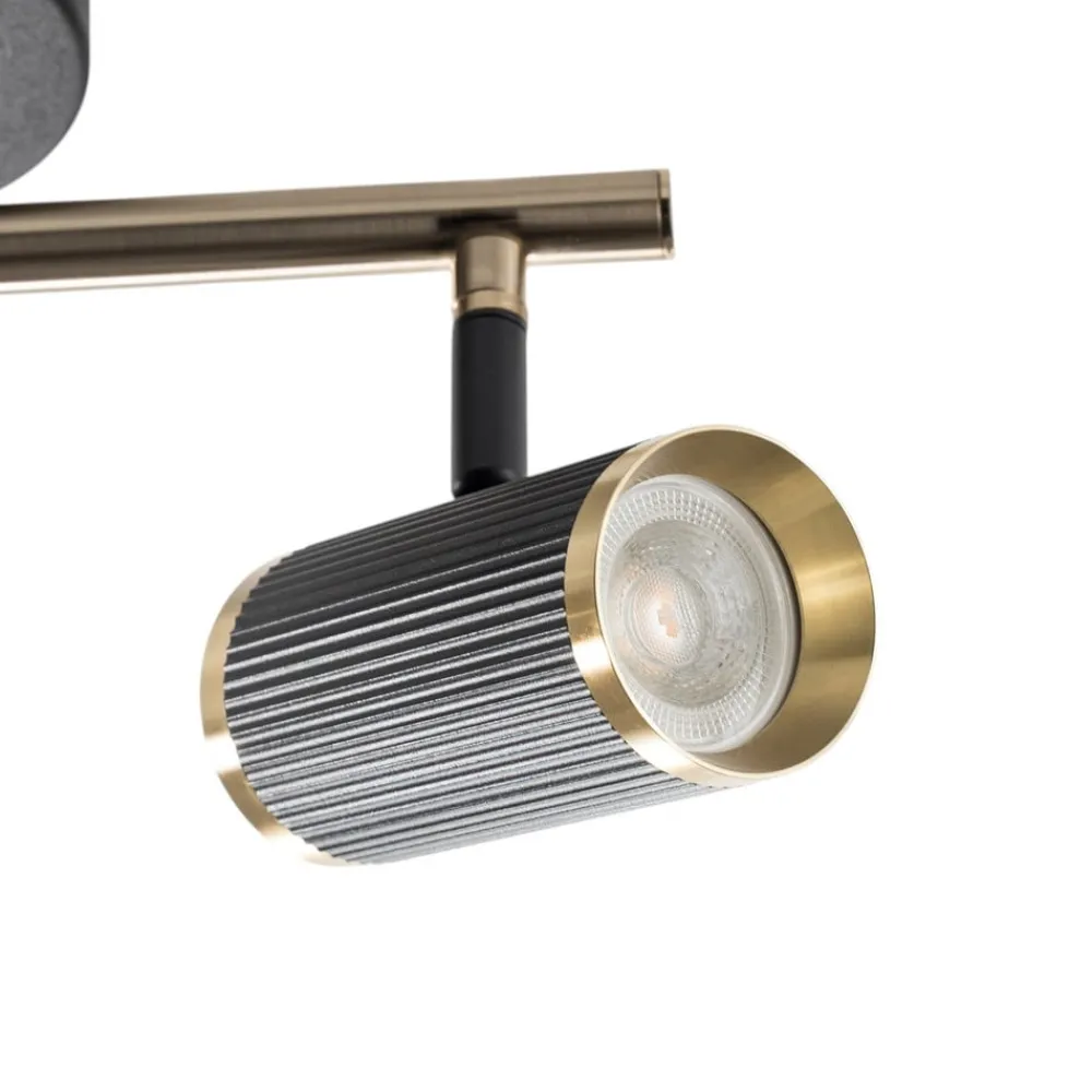 Lume loftspot, 2 lyskilder, sort/messing, højde 22 cm, jern^Lucea Hot