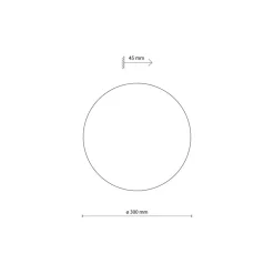 TK Lighting Luna væglampe, beige, indirekte lys, Ø 30 cm, stål