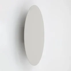 TK Lighting Luna væglampe, beige, indirekte lys, Ø 30 cm, stål