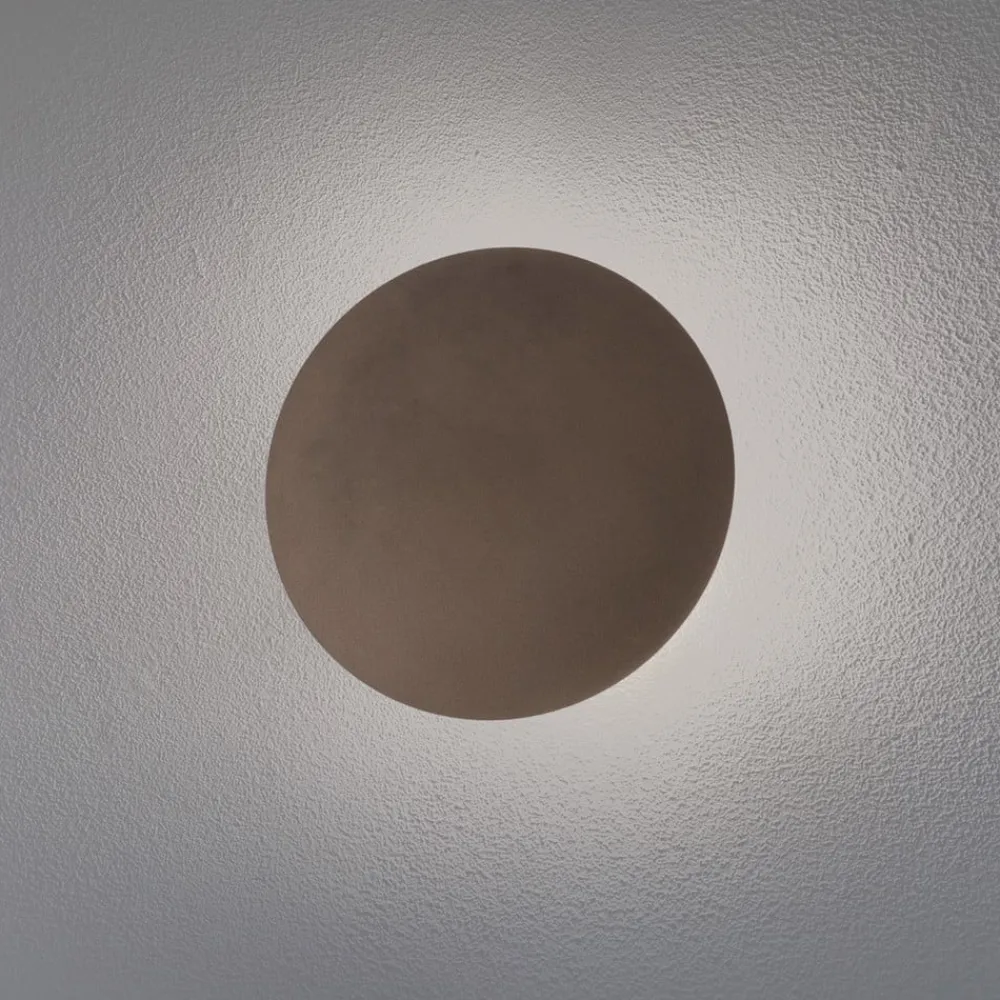 Luna væglampe, brun, indirekte lys, Ø 30 cm, stål^TK Lighting Outlet
