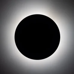 Luna væglampe, brun, indirekte lys, Ø 30 cm, stål^TK Lighting Outlet