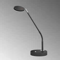FH Lighting Arbejdsrum/Kontor>Lunia LED-bordlampe, kan dæmpes, sandet sort