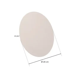 TK Lighting Lunia New væglampe, hvid, Ø 20 cm