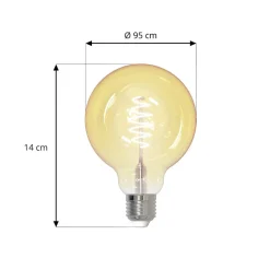 LUUMR Smart LED E27 G95 4,9W klar ZigBee Hue