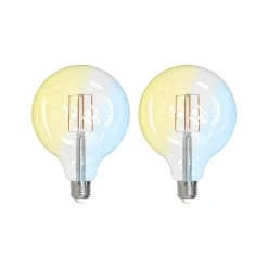 Smart LED Filament sæt med 2 E27 G125 7W klar Tuya^LUUMR Best