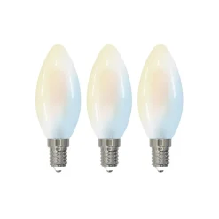 LUUMR Smart LED-dråbepære sæt med 3 E14 4,2W CCT klar Tuya