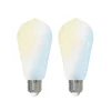 Smart LED-pære, 2 stk, E27, ST64, 7W, mat, Tuya^LUUMR Online