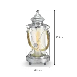 Lys lanterne bordlampe Kirian sølv-antik^EGLO Hot
