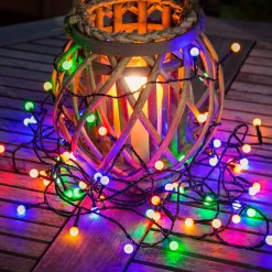 80-lys LED lyskæde til udendørs brug, farverig^Konstsmide Christmas Online
