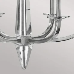 Lysekrone Ascher, poleret nikkel, 6 lys^Quintiesse New