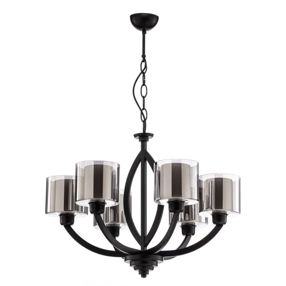 Avonni Lysekrone AV-7002-1876-6BSY med glasskærme