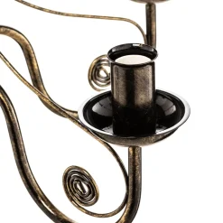 Lysekrone Ayleen i stål med 5 lyskilder, sort^Lamkur Hot