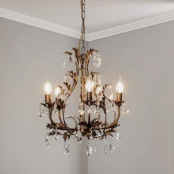 ONLI Lysekroner>Lysekrone Botte i metal med 5 lyskilder, bronze