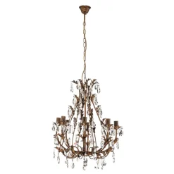 ONLI Lysekrone Botte i metal med 8 lyskilder, bronze