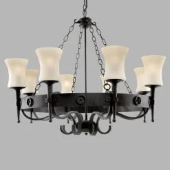 Searchlight Lysekrone Cartwheel, 8 lyskilder