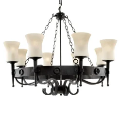 Searchlight Lysekrone Cartwheel, 8 lyskilder