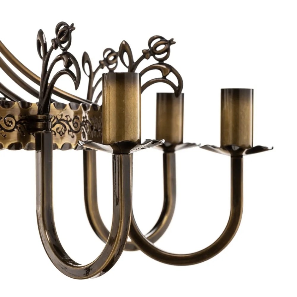 Jupiter Lysekrone Castle lys patineret 8 lyskilder