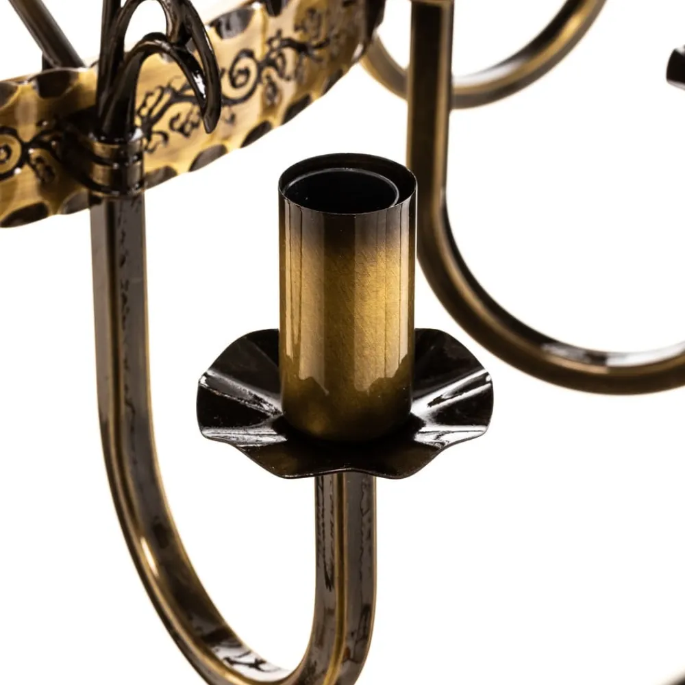 Jupiter Lysekrone Castle lys patineret 8 lyskilder