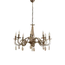 Lysekrone Castro, messing antik, 8 lyskilder^Lucea Best