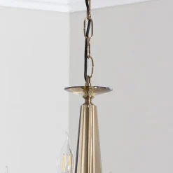 Lysekrone Castro, messing antik, 8 lyskilder^Lucea Best