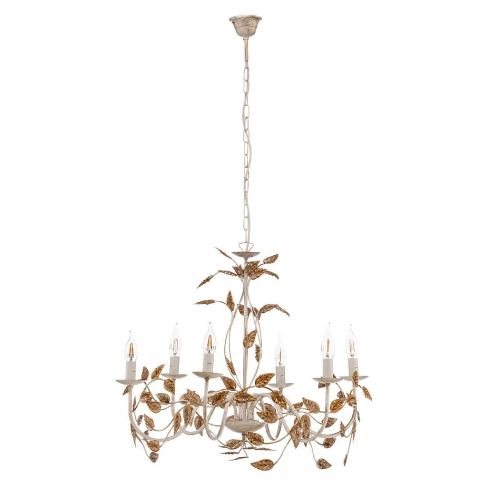 ONLI Lysekroner>Lysekrone Collana metal 6 lyskilder elfenben