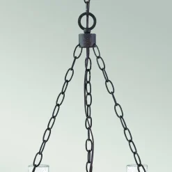 Lysekrone Collier, 5 lyskilder, sort, stål, glas, E27^HINKLEY Sale