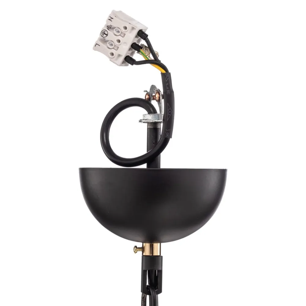 Lucea Lysekroner>Lysekrone Dofa, messing antik/sort 6 lyskilder