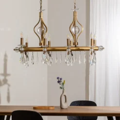 Avonni Lysekroner>Lysekrone Elizabeth 105x55 cm metal/glas 8flg. antik guld