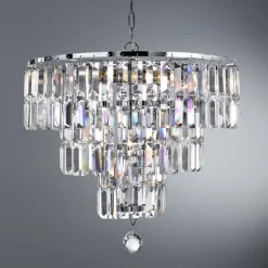 Lysekrone Empire med krystalprismer^Searchlight